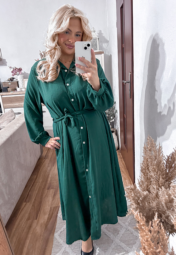 ŠATY KATE  II PLUS SIZE GREEN 02 - włoski obrázek 1