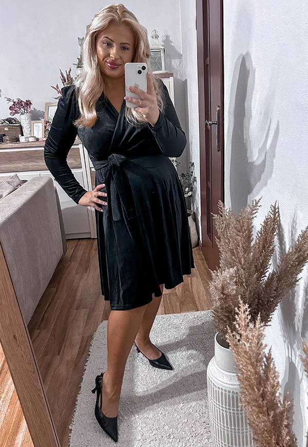 ŠATY SAMANTA PLUS SIZE BLACK 02 - włoski obrázek 1