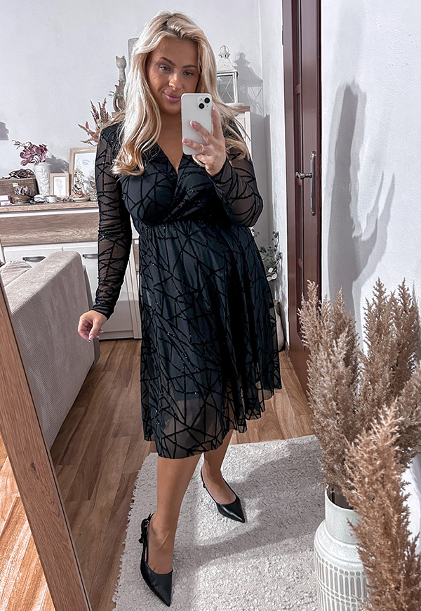 ŠATY ROSALIA PLUS SIZE BLACK 01 - włoski obrázek 2