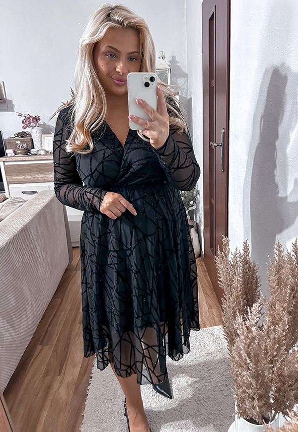 ŠATY ROSALIA PLUS SIZE BLACK 01 - włoski obrázek 3