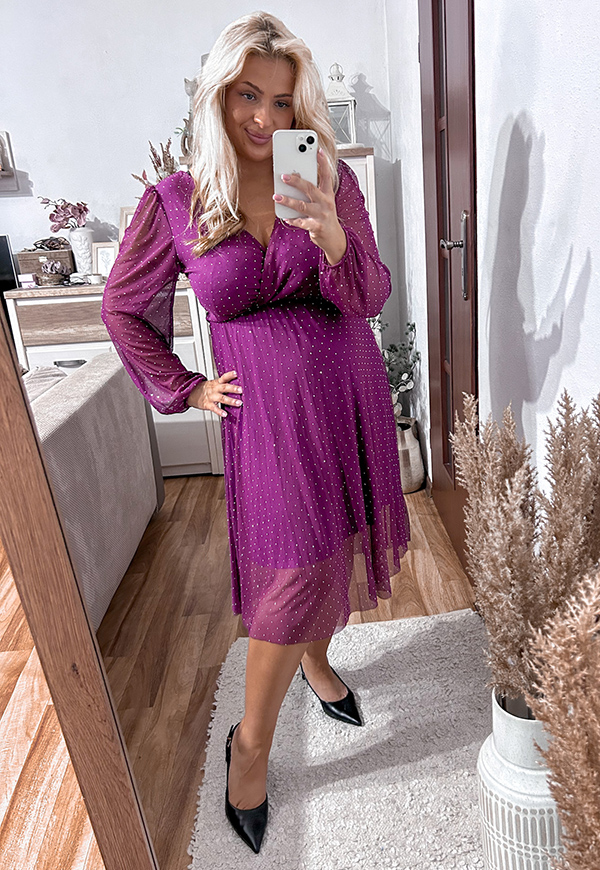 ŠATY LEAL PLUS SIZE VIOLET 03 - włoski obrázek 2