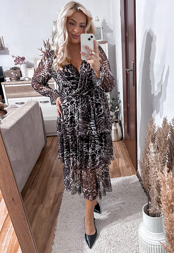 ŠATY SHERRI PLUS SIZE GRAY PANTHER 05 - włoski obrázek 2