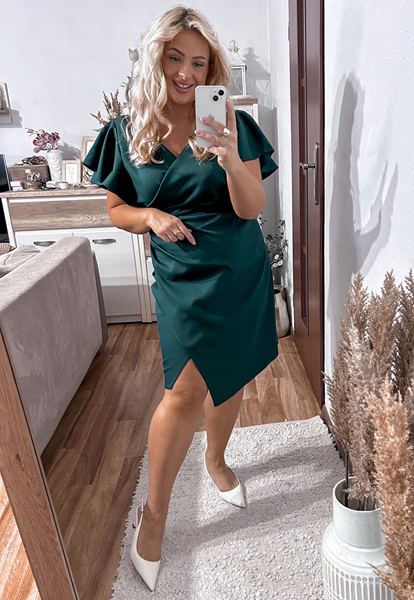 ŠATY LARA MINI PLUS SIZE GREEN - produkt polski obrázek 3