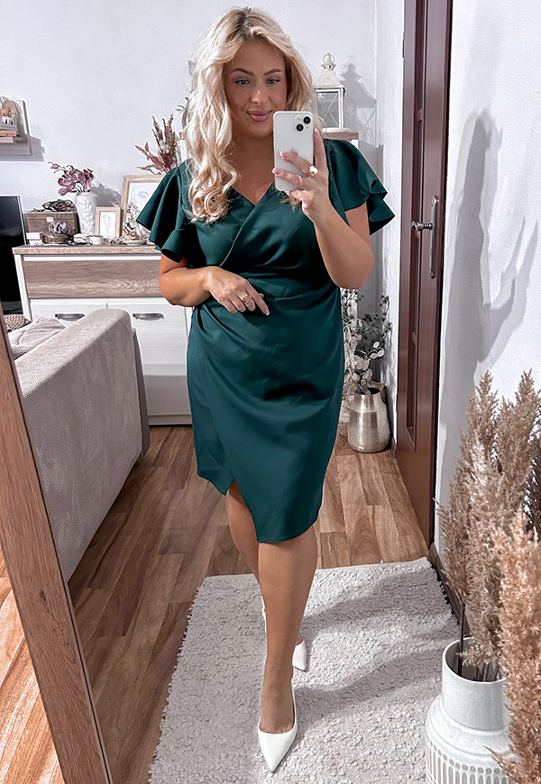 ŠATY LARA MINI PLUS SIZE GREEN - produkt polski obrázek 4