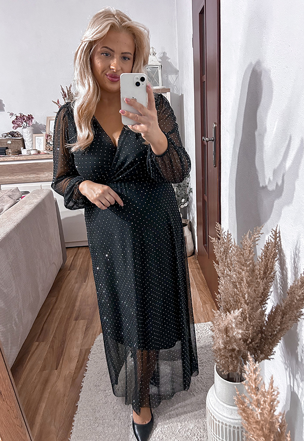 ŠATY LEAL MAXI PLUS SIZE BLACK 02 - włoski obrázek 3