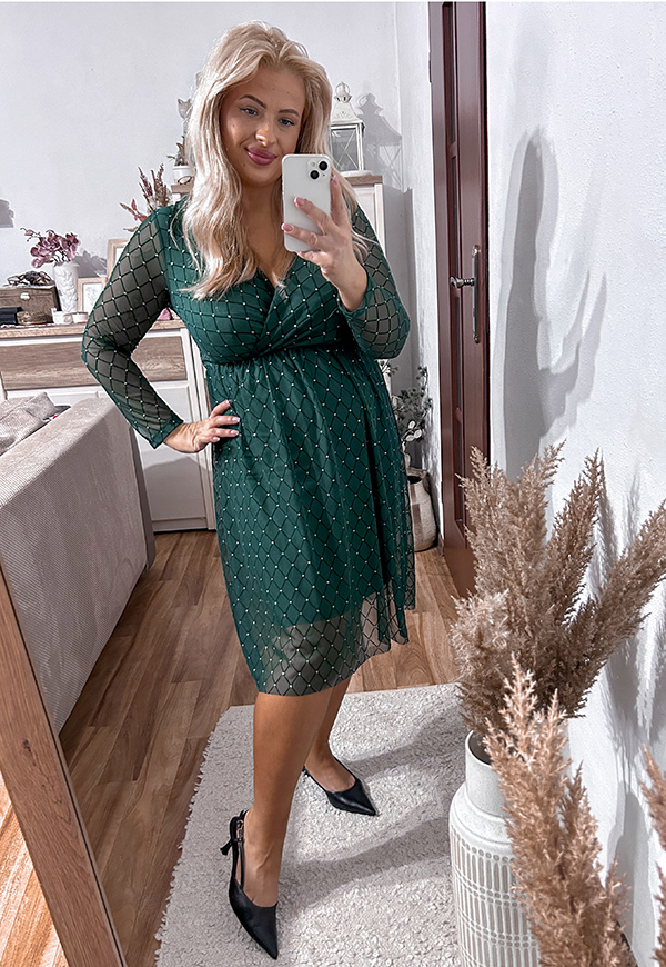 ŠATY ROSALIA PLUS SIZE GREEN 04 - włoski obrázek 4